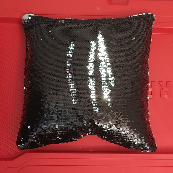 Down Feather Sequin Pillow - Picture 3 of 8